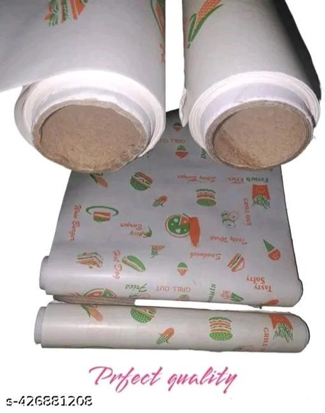 Food Wrapping Roll Paper (White, 25 m) (Pack of 2)