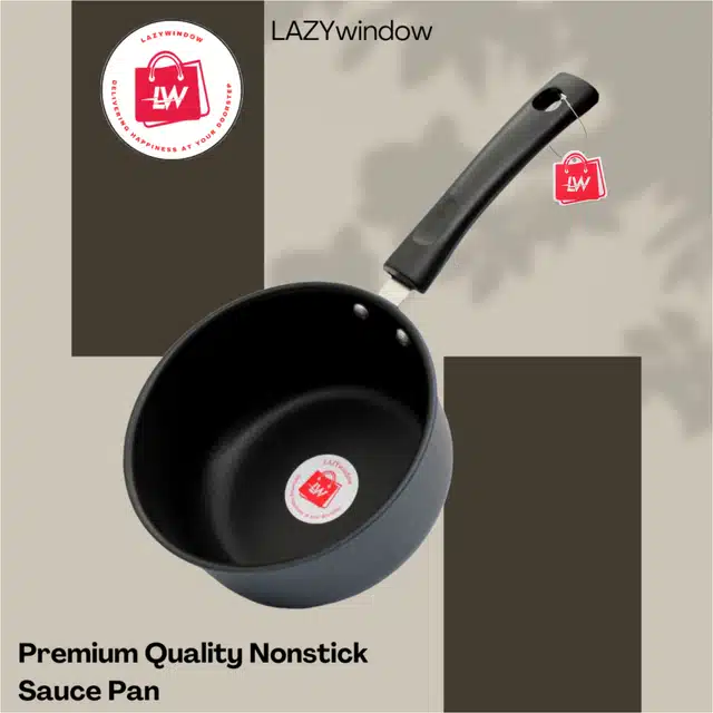 Non Stick Saucepan with Surprise Gift (Set of 2) (Grey, 1.5 L)