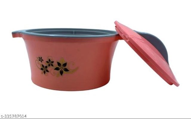 Plastic Serving Casserole (Pink, 3600 ml)