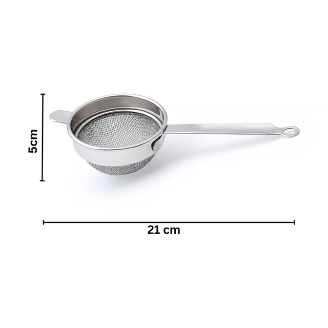 ELEPHANT Inox round tea Strainer (8cm Dia, Pack of 1)