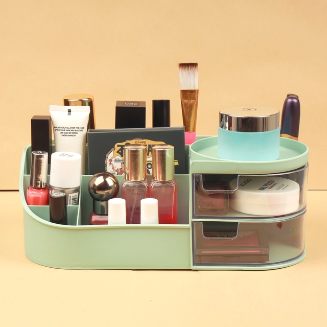 Plastic Cosmetic Organizer Box (Multicolor)