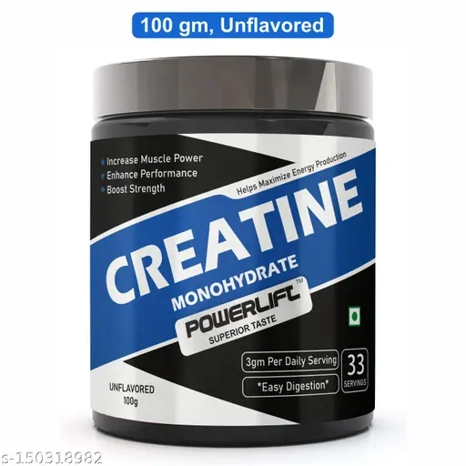 POWERLIFT Creatine Monohydrate Micronized, Muscle Repair & Recovery, 33 servings Creatine (100 g, Unflavoured) Pack of 1