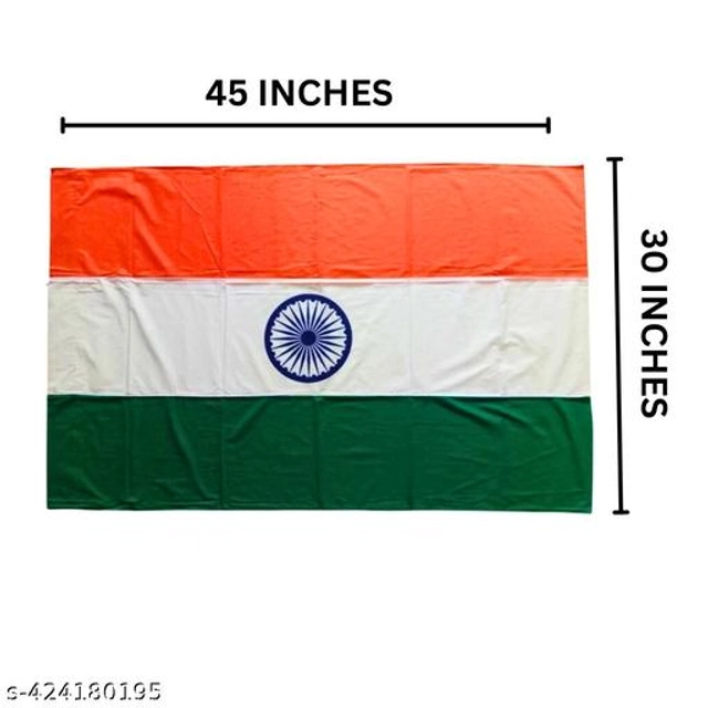 Fabric Indian Flag (Multicolor, 60x40 inches)