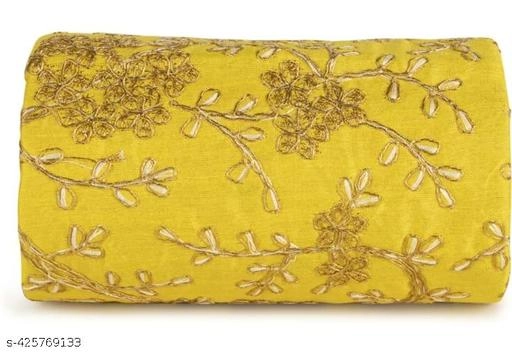 Synthetic Clutch for Women (Yellow)