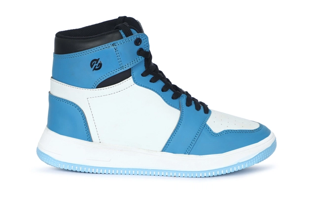 Boots for Men (White & Blue, 6)