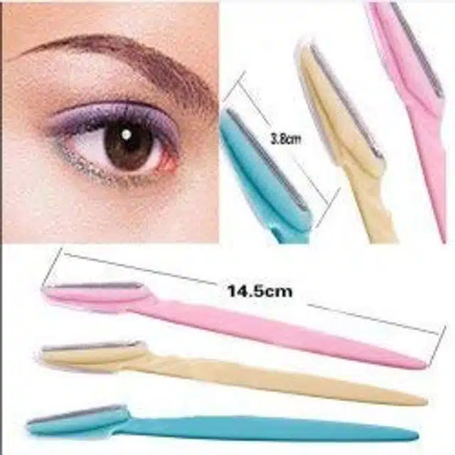 Eyebrow Razor for Women (Pink, Pack of 3)