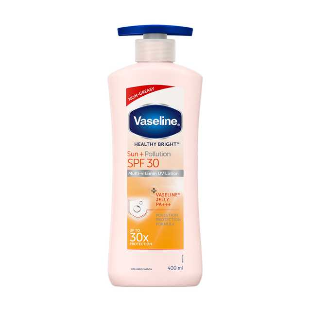 वैसलीन हैल्थी ब्राइट सन + पॉलुशन प्रोटेक्शन SPF 30 बॉडी लोशन 400 ml