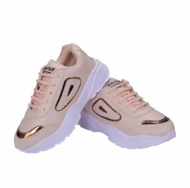 Sports Shoes for Women (Orange & Gold, 6)