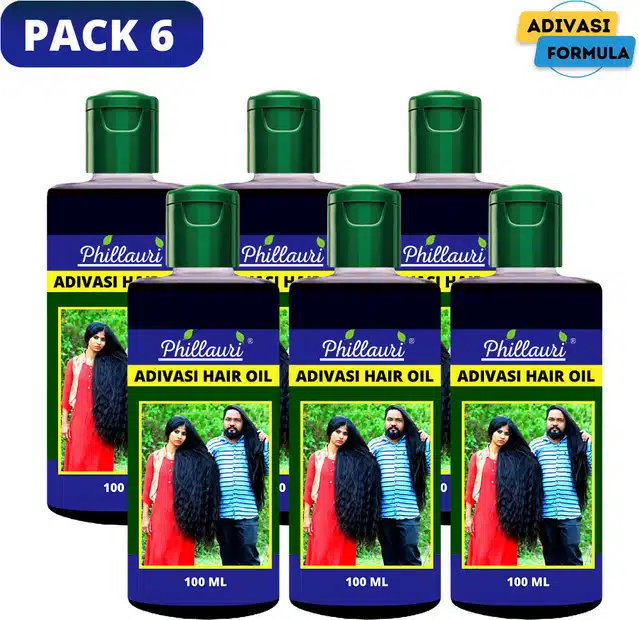 Phillauri Adivasi Herbal Hair Oil (Pack of 6, 100 ml)