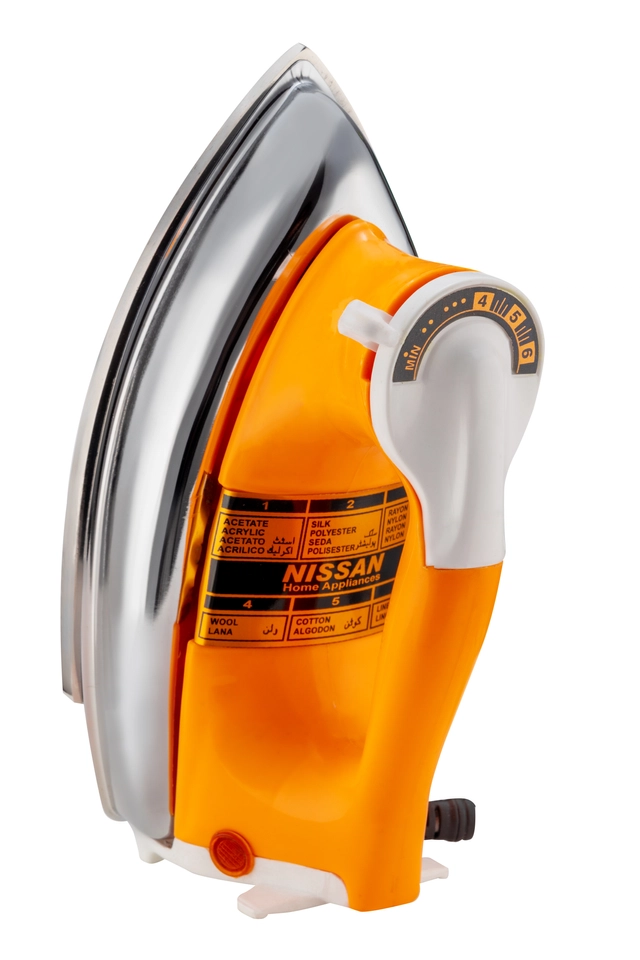 Nissan Home Appliances Heavy Weight Dry Iron (Orange & Silver, 1000 W)