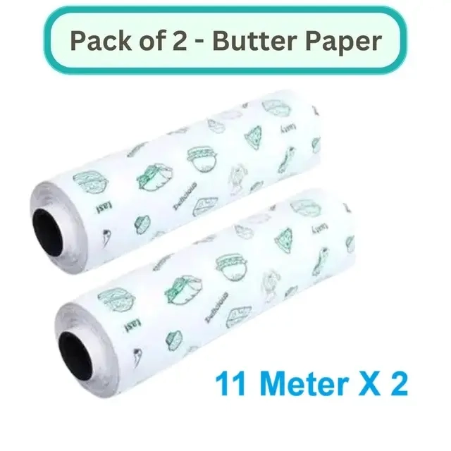 ANAND Food Wrapping Butter Paper Roll Pack of 2 - 11 Mtr