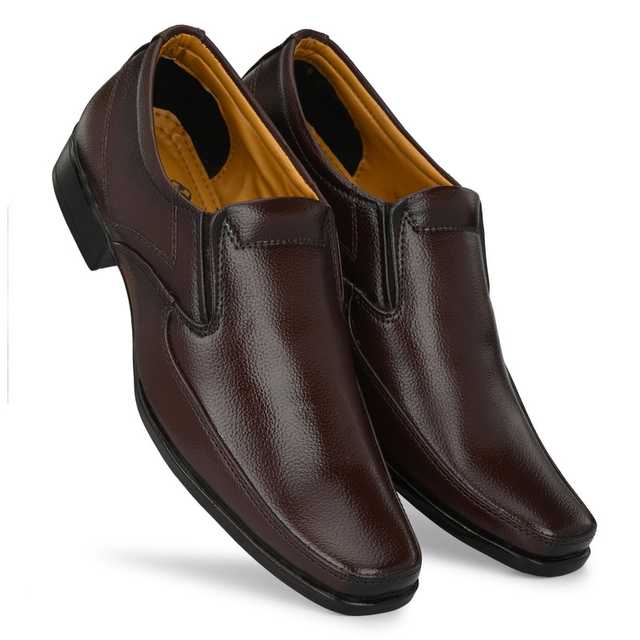 Katenia Synthetic Men Formal Shoes (Brown, 8) (KF-18)