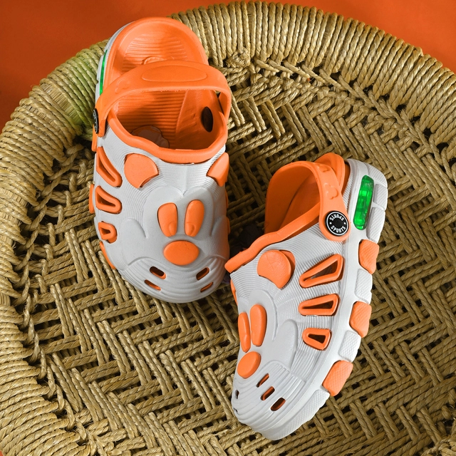 Clogs for Kids (Orange & Grey, 1)