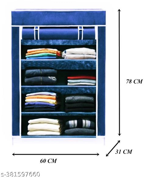 Metal 4 Layer Collapsible Multipurpose Rack (Blue)