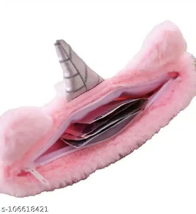 Unicorn Fur Pouch for Girls (Multicolor)