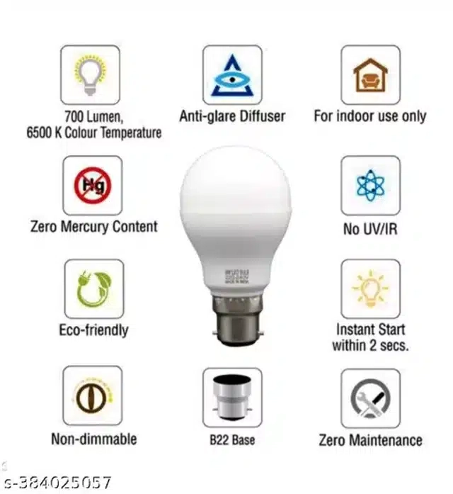 LED Bulb (10 W, White) ST