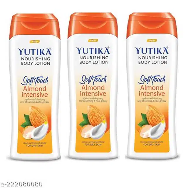 Yutika Soft Touch Almond Intensive Body Lotion (300 ml, Pack of 3)