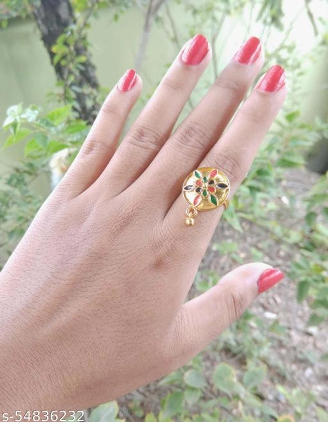 Brass Ring for Women (Multicolor)