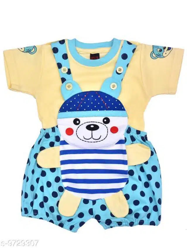 Dungaree for Kids (Multicolor, 6-12 Months)