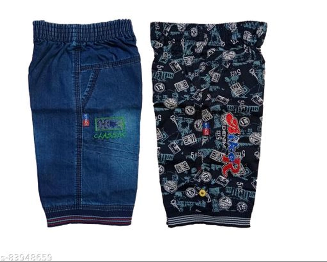 Cotton Capris for Boys (Multicolor, 11-12 Years) (Pack of 2)