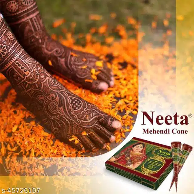 Neeta Mehendi Cone (Brown, 15 g) (Pack of 12)