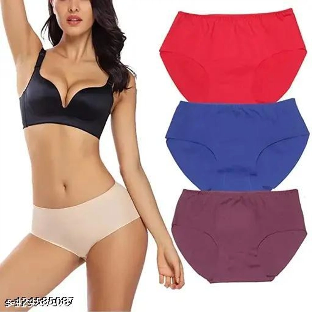 Cotton Blend Briefs for Women (Multicolor, S) (Pack of 6)