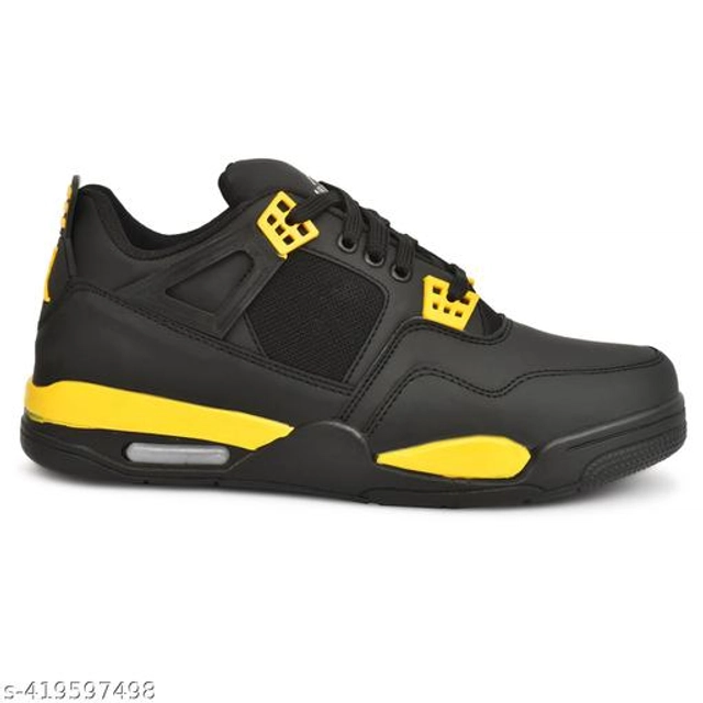 Casual Shoes for Men (Yellow & Black, 6)