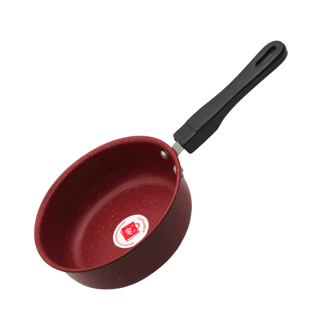 Non Stick Metal Saucepan (Pack of 2) (Maroon, 17 cm)