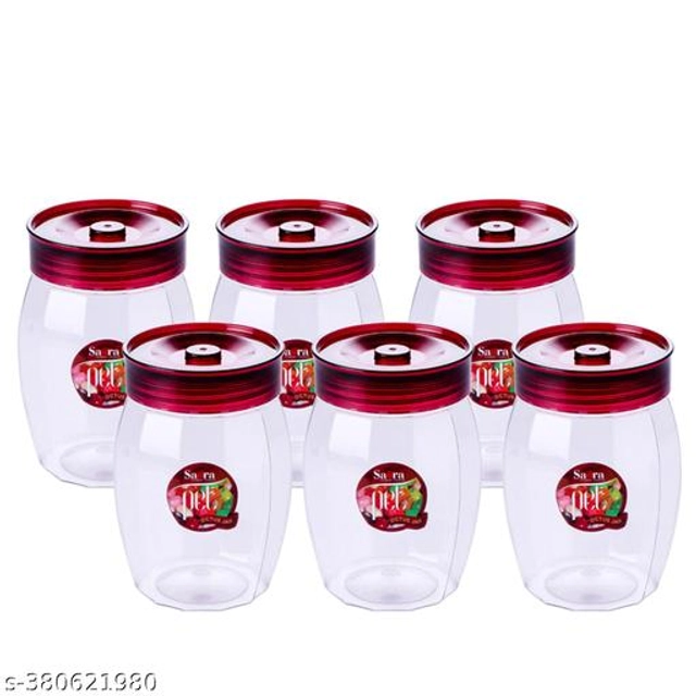 Plastic Storage Containers (Multicolor, 900 ml) (Pack of 6)