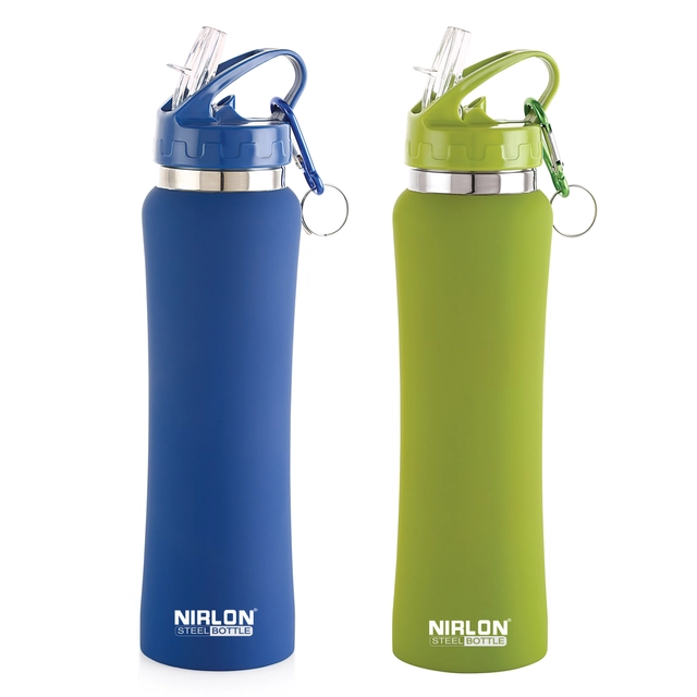 Nirlon Stainless Steel Sipper Water Bottle (Multicolor, 750 ml) (Pack of 2)