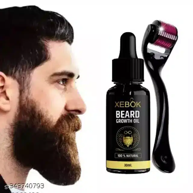 Xebok Beard Oil with Face Derma Roller (Set of 2)
