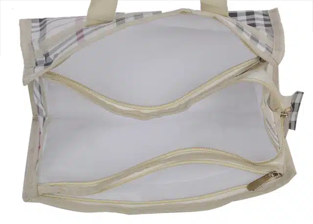 Canvas Spacious Small Travel Bag for Women MultiPUrpose Bag for Women (White, Small) (SC-021)