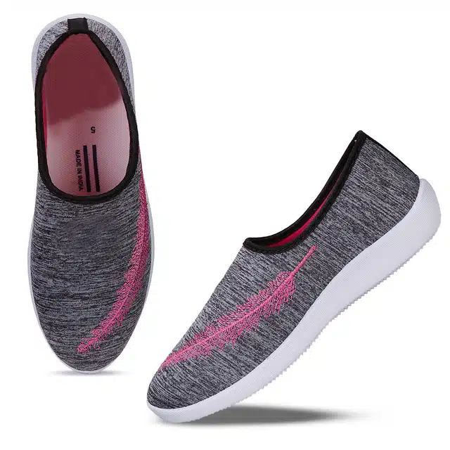 Bersache Women's Casual Shoes (Grey, 4) (VKI-41)