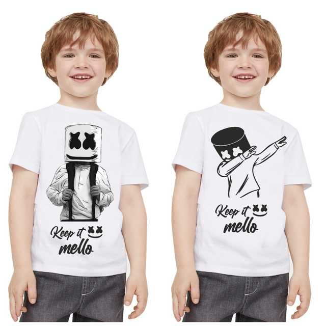 Stylish Boys Printed Combo Polyster Tshirts (White, 9-10 Years) (R250)