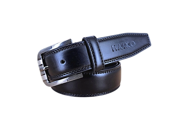 Faux Leather Formal Belt for Men (Black, 26)