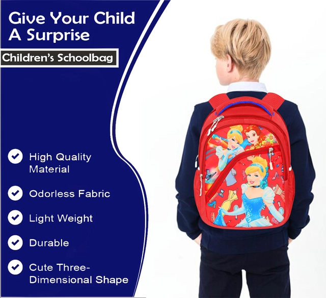 School Bag for Kids (Red, 30 L)