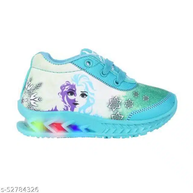 Casual Shoes for Girls (Aqua Blue & Cream, 18-24 Months)