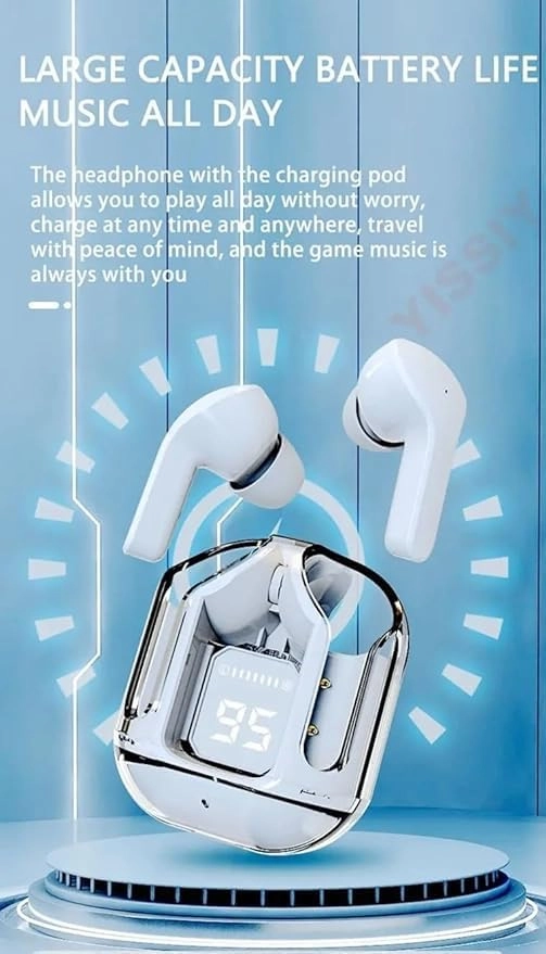 True Wireless Bluetooth in-Ear Earbuds with Charging Case (Sky Blue)