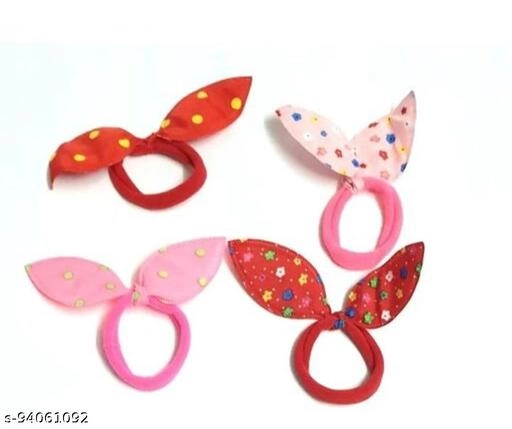 Rubber Hair Clips for Girls (Multicolor, Pack of 24)