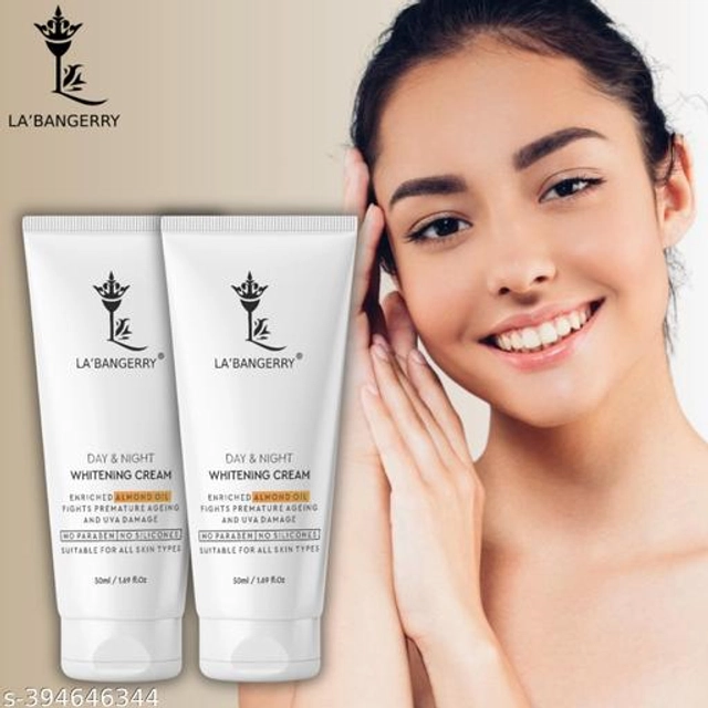 LA’BANGERRY Day & Night Whitening Cream (50 ml, Pack of 2)