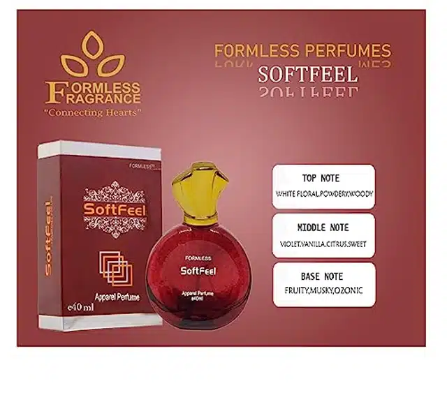 Formless Softfeel & Rajani Gandha Apparel Perfume for Men & Women (Pack of 2, 40 ml)