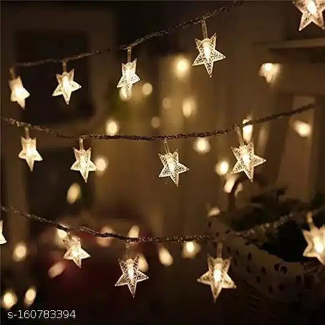 16 Led Star Shape String Light (Gold)