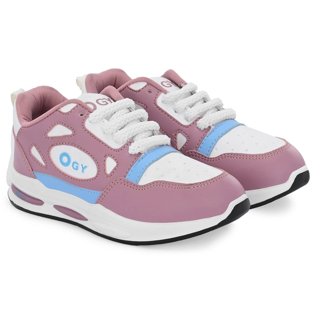 Casual Shoes for Women (Purple & White, 6)