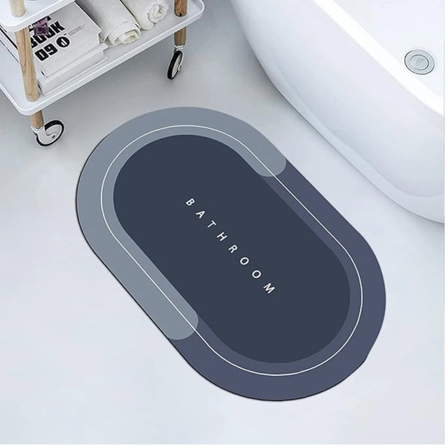 Rubber Anti Skid Mat for Bathroom (Multicolor, 40x60 cm)