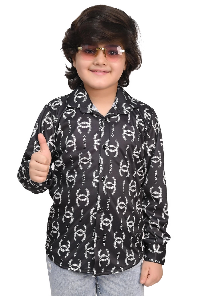 Full Sleeves Printed Shirt for Boys (Multicolor, 5-6 Years) (Pack of 2)