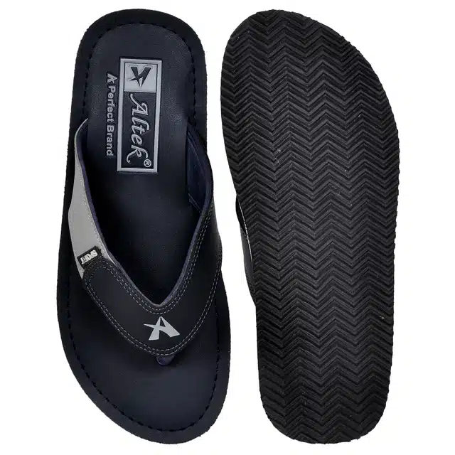 Flip Flops for Men (Navy Blue, 6)