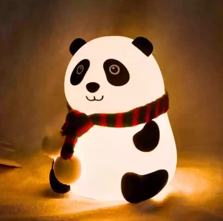 Silicone Panda Touch Night Lamp (White & Black)