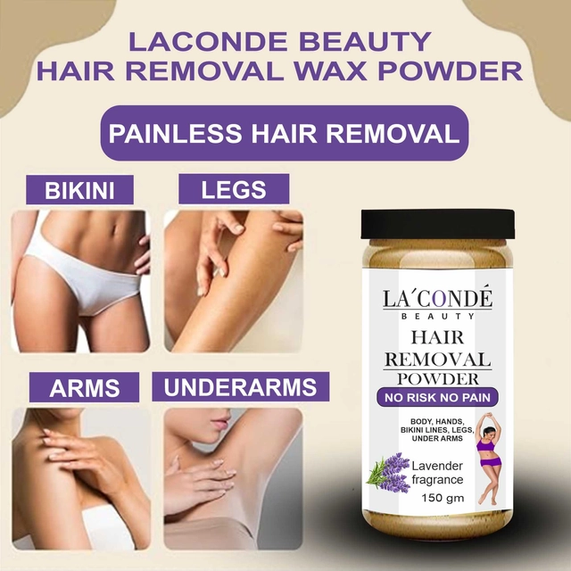 La'conde Lavender Fragrance Body Hair Removal Wax Powder (150 g)