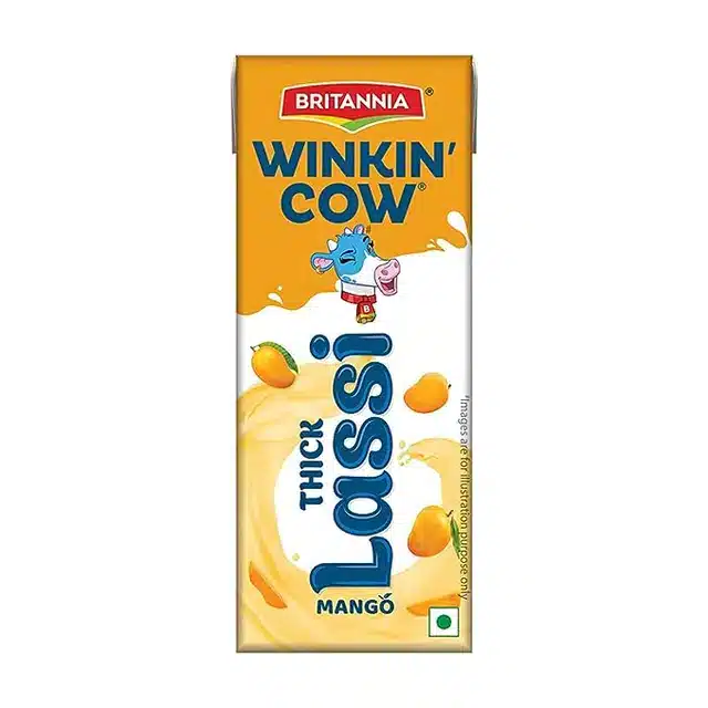 Britannia Winkin Cow Mango Lassi 180 ml (Pack of 3)