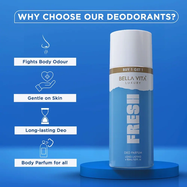 Bella Vita Organic Fresh Deodorant for Men & Women (150 ml)